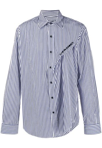 Y/Project Camicia a righe con ricamo - Blu