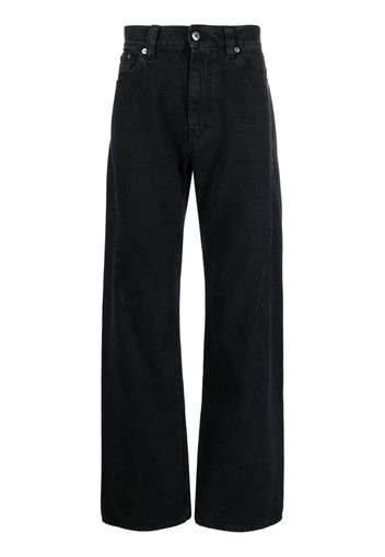 Y/Project logo-embroidered straight-leg jeans - Nero