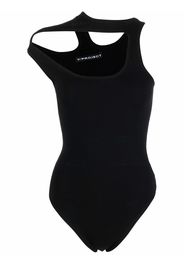 Y/Project asymmetric-neck bodysuit - Nero