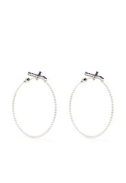 Y/Project Y pearl hoop earrings - Bianco