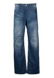 Y/Project Navy Lazy layered-effect straight-leg jeans - Blu