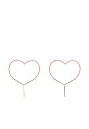Y/Project two-tone heart-shape earrings - Rosa