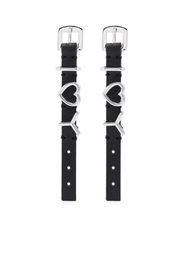 Y/Project belt-shape calf-leather earrings - Nero