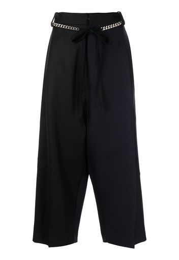 Y's Pantaloni a gamba ampia crop - Nero