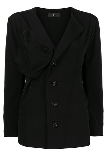 Y's ruched-detail jacket - Nero