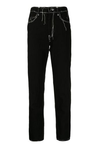 Y's contrast-stitch jeans - Nero