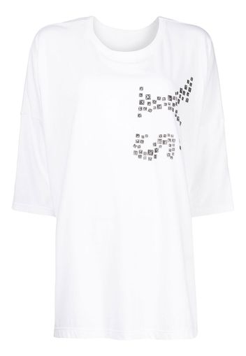 Y'S T-shirt con stampa - Bianco