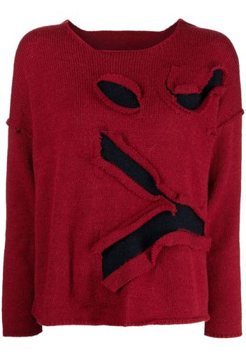 Y's Maglione con cut-out - Rosso