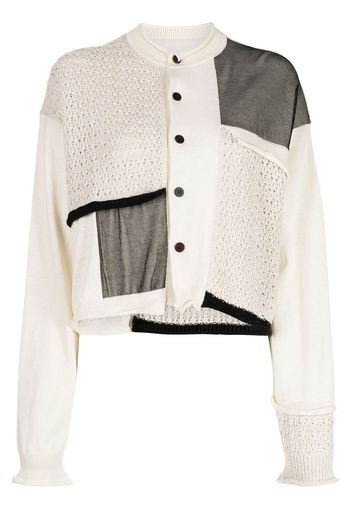 Y's patchwork button-up cardigan - Bianco