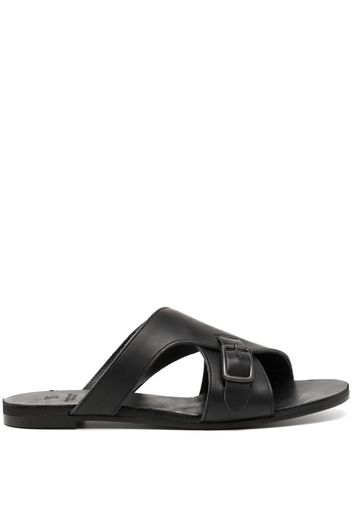 Y's bucked leather sandal - Nero