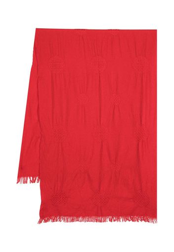 Y's interlock-weave wool scarf - Rosso