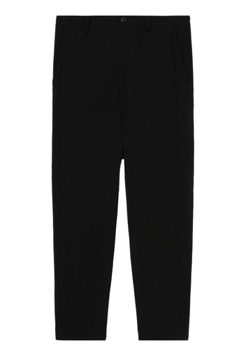 Y's cropped tapered-leg trousers - Nero