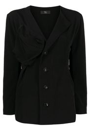 Y's ruched-detail jacket - Nero