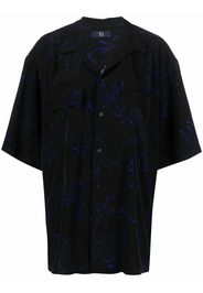 Y's abstract-print oversized shirt - Nero