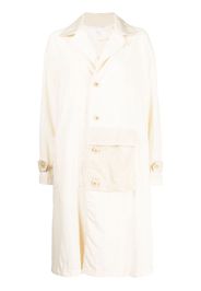 Y's single-breasted button-up coat - Giallo