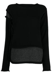 Y's long-sleeve knitted top - Nero