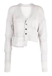 Y's asymmetric-shape knitted cardigan - Grigio