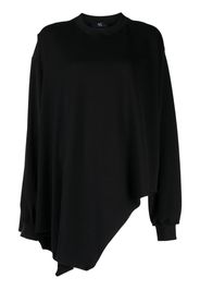 Y's asymmetric-design long-sleeve sweatshirt - Nero