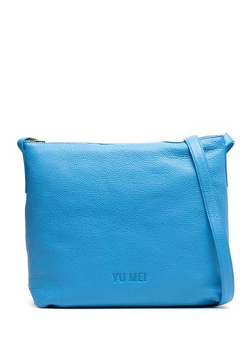 Yu Mei Braidy embossed-logo crossbody bag - Blu