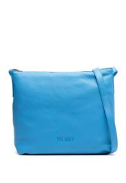 Yu Mei Braidy embossed-logo crossbody bag - Blu