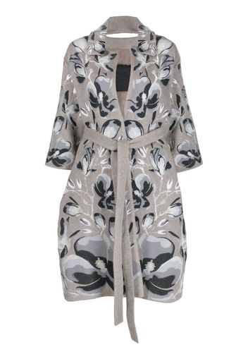 Yuliya Magdych Magnolia belted midi coat - Grigio