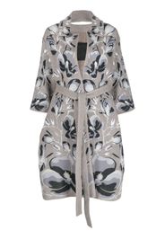 Yuliya Magdych Magnolia belted midi coat - Grigio