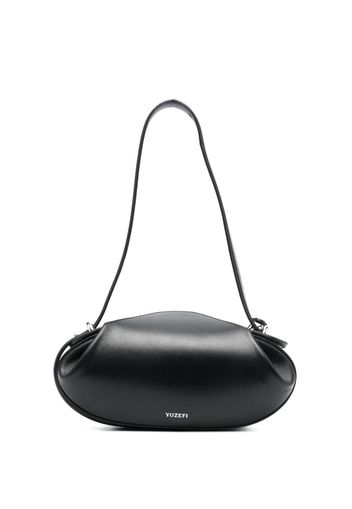 Yuzefi logo-print leather tote bag - Nero