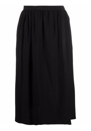 Yves Saint Laurent Pre-Owned 1970s high-waisted silk skirt - Nero