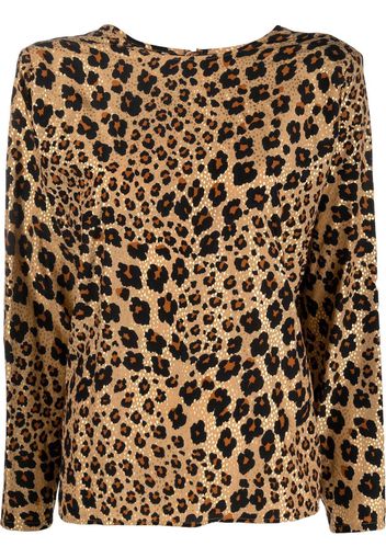 Yves Saint Laurent Pre-Owned Top leopardato Pre-owned anni '90 - Toni neutri