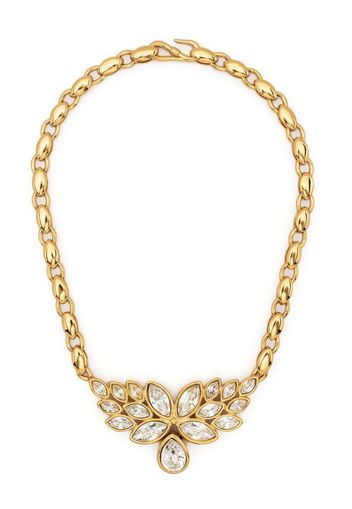 Yves Saint Laurent Pre-Owned Collana con strass - Oro