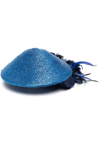 Yves Saint Laurent Pre-Owned Cappello con piume Pre-owned anni '70 - Blu