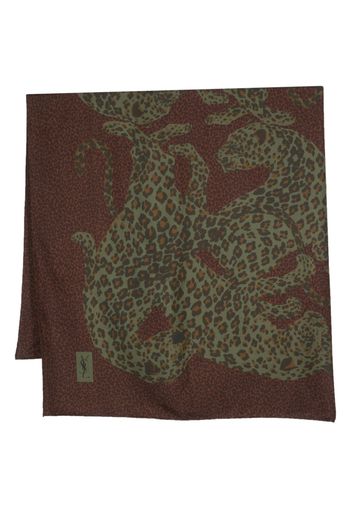 Yves Saint Laurent Pre-Owned Foulard leopardato Pre-owned anni '80 - Marrone