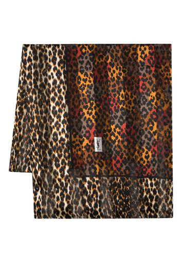 Yves Saint Laurent Pre-Owned Foulard leopardato Pre-owned anni '80 - Nero