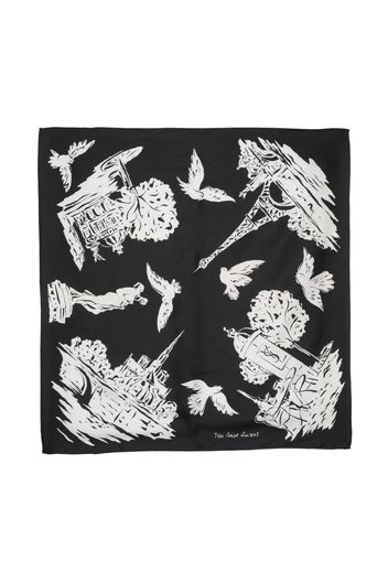 Yves Saint Laurent Pre-Owned Foulard con stampa anni '90 - Nero