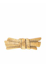 Yves Saint Laurent Pre-Owned 1980s engraved bow brooch - Oro