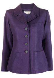 Yves Saint Laurent Pre-Owned notched lapels buttoned jacket - Viola