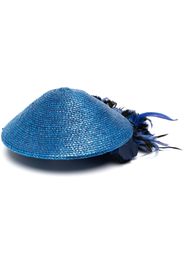 Yves Saint Laurent Pre-Owned Cappello con piume Pre-owned anni '70 - Blu