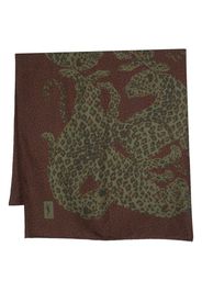 Yves Saint Laurent Pre-Owned Foulard leopardato Pre-owned anni '80 - Marrone