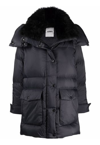 Yves Salomon Army fur-lined padded coat - Nero
