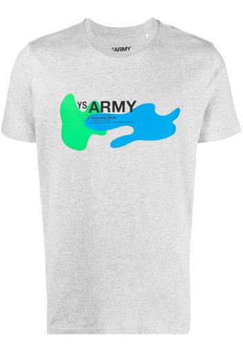 Yves Salomon Army T-shirt con stampa - Grigio