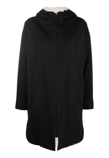 Yves Salomon Army reversible hooded coat - Nero