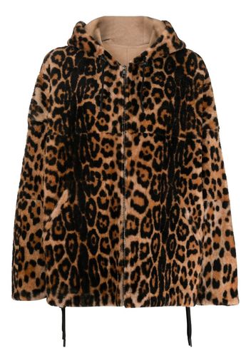 YVES SALOMON ARMY animal-print lambs wool jacket - Toni neutri