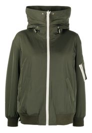 Yves Salomon Army Bomber reversibile con cappuccio - Verde