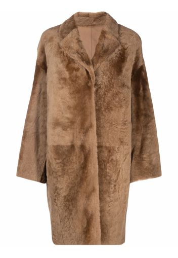 Yves Salomon Cappotto oversize - Marrone