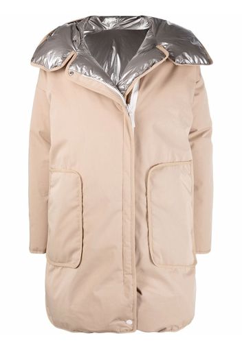 Yves Salomon padded metallic-lined jacket - Toni neutri