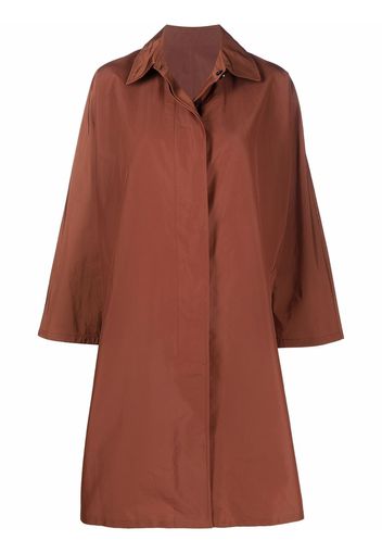 Yves Salomon concealed-front fastening coat - Marrone