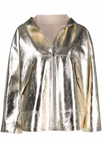 Yves Salomon metallic-effect hooded jacket - Oro