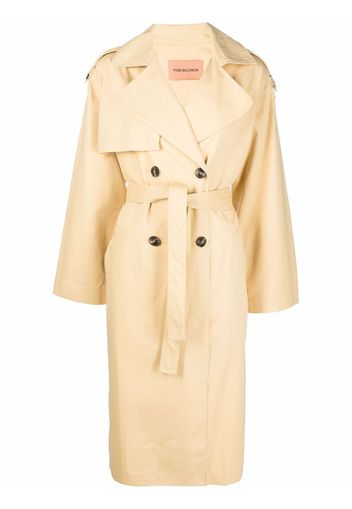 Yves Salomon tied-waist trench coat - Giallo