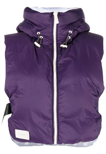 Yves Salomon Two-Tone down padded jacket - Viola