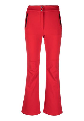 Yves Salomon high-rise button-waist trousers - Rosso